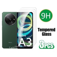 3 Pcs Phone Screen Protector For Redmi A3 RedmiA3 4G 2024 Tempered Glass Film Full Cover Clear Scree