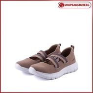 LARRIE LADIES COMFORT DUAL STRAP SPORTY SLIP-ONS L62301-KN01SV-6-KHAKI(SGL02)