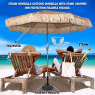 Coolbaby 270cm Umbrella Big Fibrella Umbrella Big Umbrella Outdoor Beach Umbrella With Stand Straw U