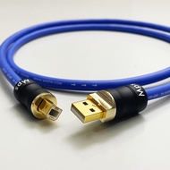 สายสัญญาณ HD-400 MPS DAC 99.9999% OCC + OCC ชุบเงิน USB A TO B 2.0