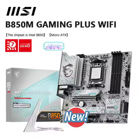 MSI B850M GAMING PLUS WIFI Micro ATX AMD B850 Socket AM5 New Motherboard Socket AM5
