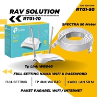 Pararel WIFI TP-LINK WR840 + 30M FULL SETTING