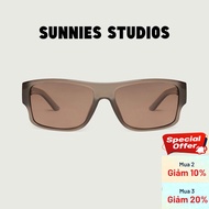 SUNNIES STUDIOS - Nolan Brown Gray Hickory Polar Rectangular Sunglasses - 60338RP-5-5