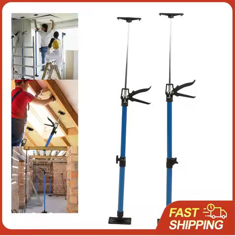 2Pcs Cabinet Support Extension Pole with 4 Plate Hanging Cabinet Extendable Telescopic Support Rod 5