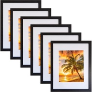SESEAT 11x14 Picture Frames Black Display Pictures 8x10 With mat or 11x14 Prints Without Mat, Wall M