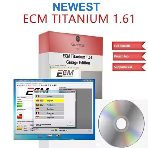 2026 Hot !ECM TITANIUM 1.61 With 26000 + Driver ECM 18259+ Drivers for ecu tool Send link or CD or U
