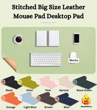 ShopWithJoy Stitched Big Size Mouse Pad Desk Pad Gaming Mousepad PU Leather Table Mat Desktop Pad Ta