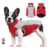 Winter Clothes For Dogs Windproof Cotton Pet Rain Coat Large Reflective Coat With Leash YI7R