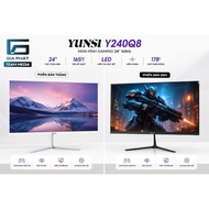 Yunsi Y240Q8 Curved Gaming Monitor 24 Inch Curved 165Hz Full HD Bezel for FPS / Office Gaming