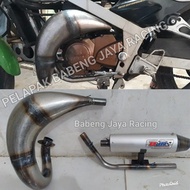 Exhaust shrimp trail gtx cubcross kawasaki kr 150 krr 150 krz 150 ninja r rr ss 2 stroke left left p