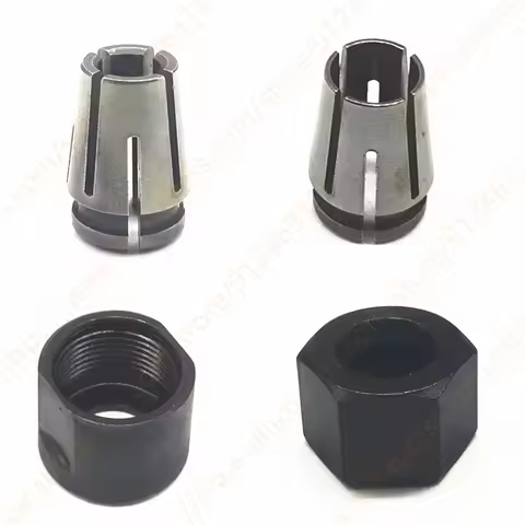 Iron Chuck Cap Nut part Collet 6MM 6.35MM 8MM cone Replace for GD0800C GD0810C GD0811 Power tool acc