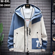 Jaket Bergaya Serbaguna Bergaya Musim Bunga dan Musim Gugur Lelaki Kot Lelaki Kasual Longgar Fit Sai