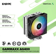 EasyPC | Deepcool Gammaxx AG400 120mm/ AG400 120mm ARGB Single Tower CPU Air Cooler