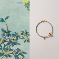 原創手工松月天然綠松石小米珠屁桃愛心如意開運手鏈手串生日禮物