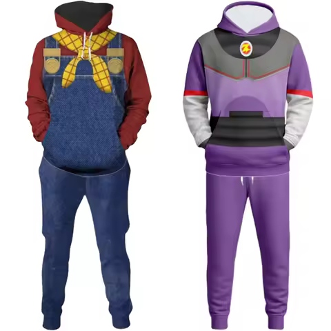 Fantasia Zurg Woody Cosplay Sweatshirt Sweatpant Cartoon Plush Story Men Disfraz Costume Male Hallow