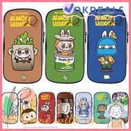 OKDEAL Labubu Pencil Bag, Large Capacity Cute Cartoon Pencil Cases, Office School Supplies Cotton Storage Bag for Labubu