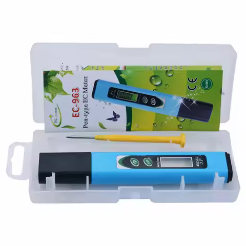 EC-963 EC Meter LED Digital Tester ATC Conductivity Water Quality Monitor 0 ~ 19.99 ms/cm for Hydrop