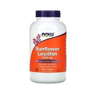 美國Now Foods Sunflower lecithin 向日葵卵磷脂1200亳克，200 粒膠囊