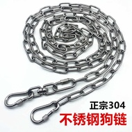 304 Stainless Steel Dog Chain Small Dog Medium-Sized Dog Large-Sized Dog Iron Chain Collar Dog Rope 
