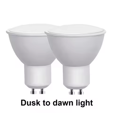 2-Piece 4W Dusk to Dawn Light Bulbs 85-265V AC GU10 Light Sensor Light Bulb 50W Equivalent Smart Aut