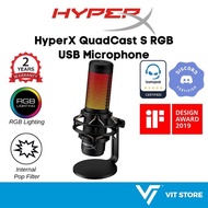 HyperX QuadCast S RGB Lighting USB Condenser Gaming &amp; Streaming Microphone - For PC, PS4, Mac (USB-C to USB-A)