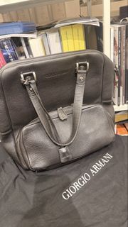 GIORGIO ARMANI 啡色皮革公事包