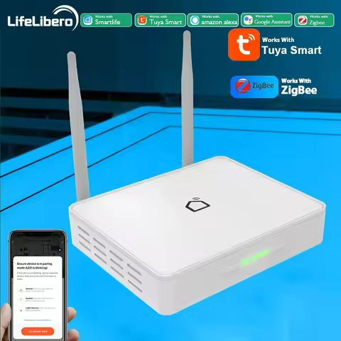 Tuya Zigbee Gateway RJ45 Ethernet Enhanced Signal Smart Home Hub Moderm One Key Replacement Work Ale