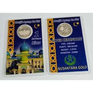 1 dirham silver 999 silver bar ri@u mosque annur