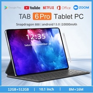 Tablets Global Version Tablet Android Pad 6 Pro 12GB+512GB Snapdragon 888 Tablets PC 5G Dual SIM Card or WIFI HD 4K Mi Tab