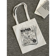 BT21 City Edition Eco Bag New York | Official BT21 Tote Bag | BTS Character Reusable Cotton Tote | B