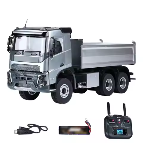 DoubleE E015 001 1/14 RC Dump Truck RTR 6X4 Electric Lifting VO Metal Drive Shafts Chassis Remote Co