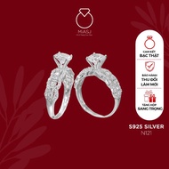 S925 MiASJ Italian silver women's ring encrusted with high-quality CZ stone N121| Miasj Silver Jewel
