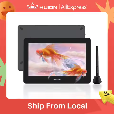 GAOMON 11.6 Inch Graphics Tablet Screen PD1220 Digital Tablets Battery Free Pen Drawing Display Supp