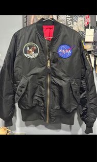 美國公司貨 ALPHA INDUSTRIES NASA APOLLO MA-1 USA 美版 刺繡 黑 防風 飛行夾克