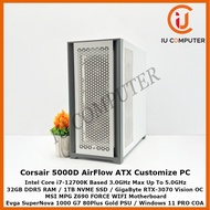 CORSAIR 5000D AIRFLOW ATX GAMING INTEL CORE I7-12700K 32GB DDR5 RAM 1TB NVME SSD RTX3070TI  USED DES