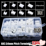 POPULARFR 230Pcs 2.54mm Pitch Terminal, Housing Kit 2p 3p 4p 5pin Pin Connector, XH2.54 Male And Fem