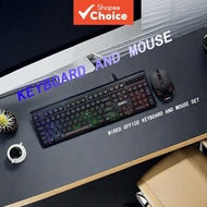 RGB Gaming Keyboard & Mouse Combo 104-Key Rainbow Backlit, 1600DPI 4D Mouse, Wired for PC/Laptop