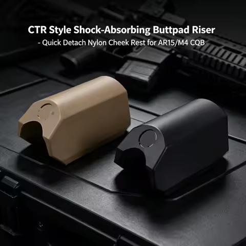 Tactical Quick Release Cheek Rest Riser CTR Style Shock-Absorbing Buttpad for AR15 M4 CQB Nylon Hunt