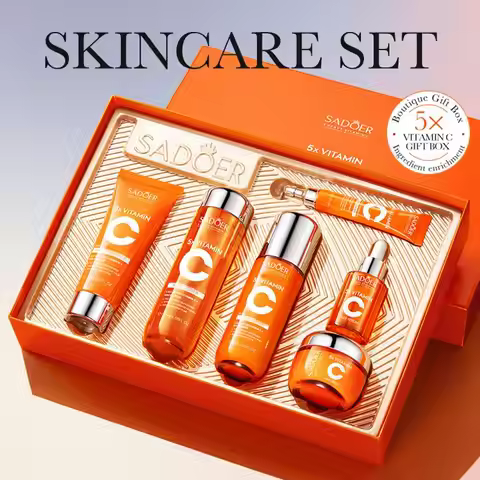 b 5x Vitamin C Skin Care Product Set Deep Hydration Moisturizing Nourish Fade Fine Lines Anti-aging 