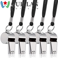 QUILLAN Metal Whistle, Loud Professional Stainless Steel Whistles, Team Sport With Rope Strong Wear Resistant Referee Whistles Sport