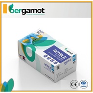 [READY STOCK] - [BLUE COLOUR] Bergamot Disposable Nitrile Gloves  - Powder Free