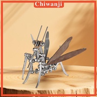 [Chiwanji] 3D Metal Puzzle Praying Mantis Model Desktop Building Toy for Festive Party