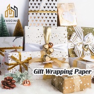 【SG】2M 3M Gift Wrapping Paper Roll Gift Packaging Wrap Paper Gift Wrapper for Wedding Birthday Christmas
