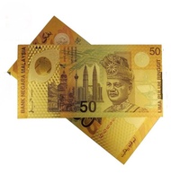 Malaysia 1998 Commonwealth 50 Ringgit 24K Gold Banknote