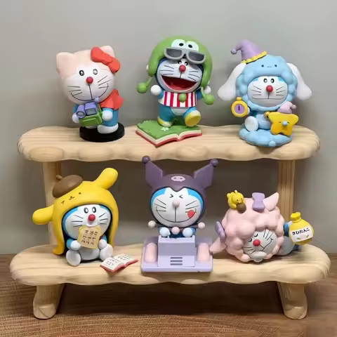 Opp Bagged Doraemon Cosplay Kero Kero Keroppi Confirmed Resin Q-Version Figurine Desktop Decoration 