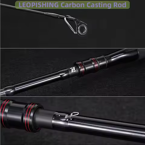 Casting Fishing Rod Carbon Fishing Rod Camping Fishing 4-6 Guides Compact Collapsed Size Fast Action