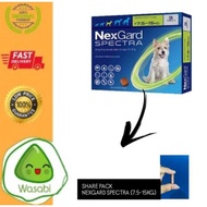 REPACK NEXGARD SPECTRA M BB 7,5-15KG MEDIUM DOG FLEA MEDICINE