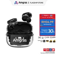 Amgras Future SE2 Transparent Wireless Earbud Gaming ENC Noise Reduction 5.3 Bluetooth Earphone HIFI