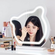 【In stock】home life bear makeup mirror desktop LED light mirror desktop smart dressing mirror light 