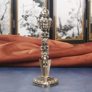 Ba khuôn mặt Vajra Pestle thủ công Brass Vajra Pestle figurine Phật Giáo phurba bức tượng cho trang